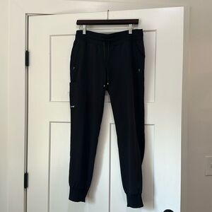 Women’s Black Grey’s Anatomy Spandex Stretch Jogger Scrub Pants Size Medium
